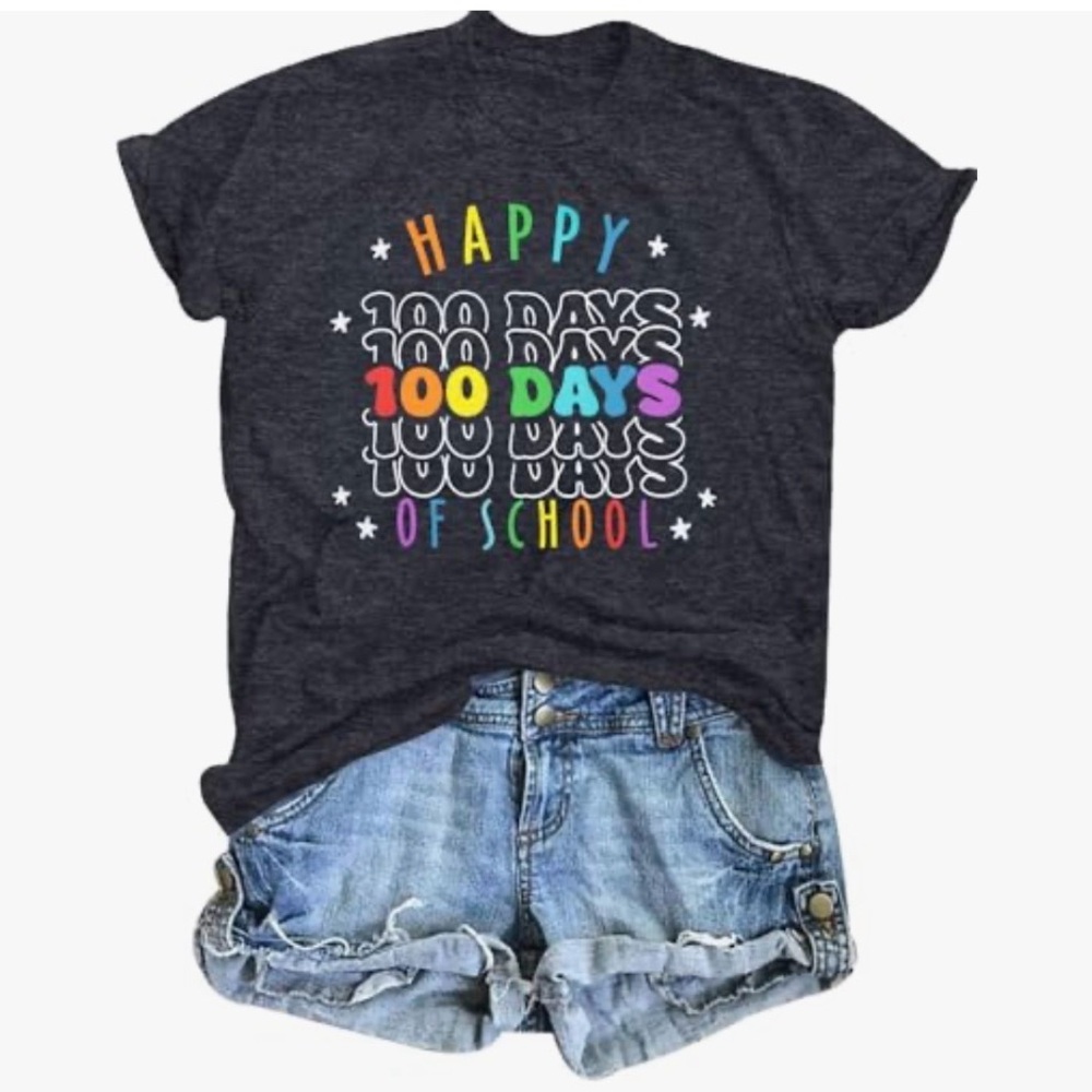 NIB‎ Happy 100 Days of School T Shirt - Size: 2XL